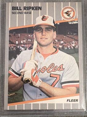 1989 Fleer - Billy Ripken #616 Black Box on Bat Knob